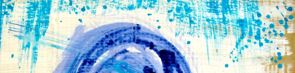 Détail peinture bleue