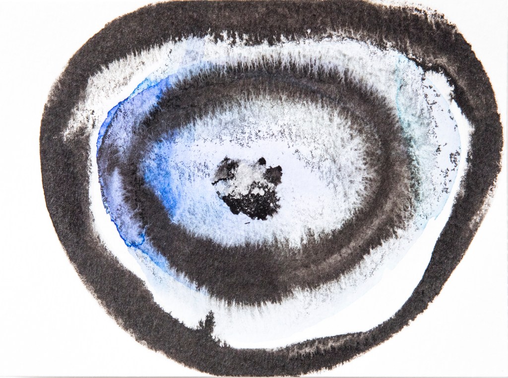 Cercles bleus encre Rozenn